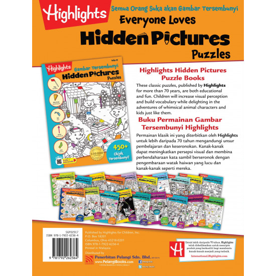 Highlights Hidden Pictures Puzzles Gambar Tersembunyi Buku 17 Pelangi